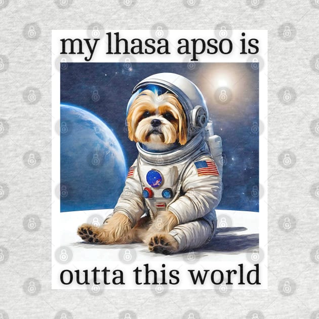 Outta This World Lhasa Apso by Doodle and Things